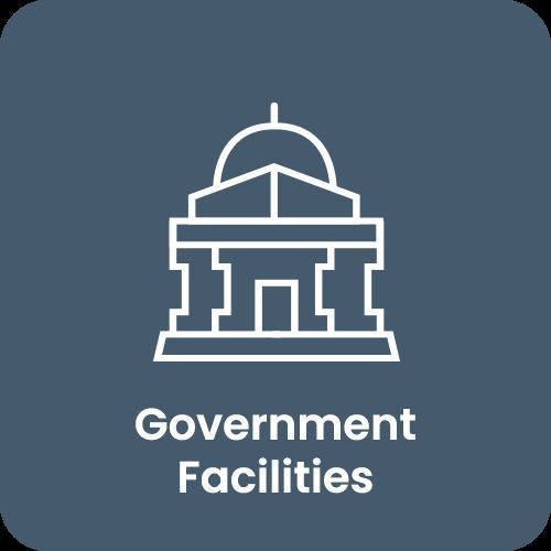 Icon of a government building with the text 'Government Facilities' below it.